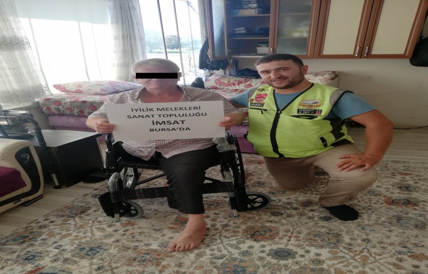 BURSA'DA TEKERLEKLİ SANDALYEMİZ İHTİYAÇ SAHİBİNE ULAŞTI