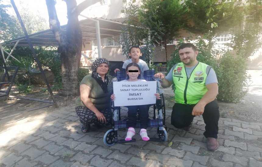 GÜZEL MELEĞİMİZE TEKERLEKLİ SANDALYESİNİ ULAŞTIRDIK..